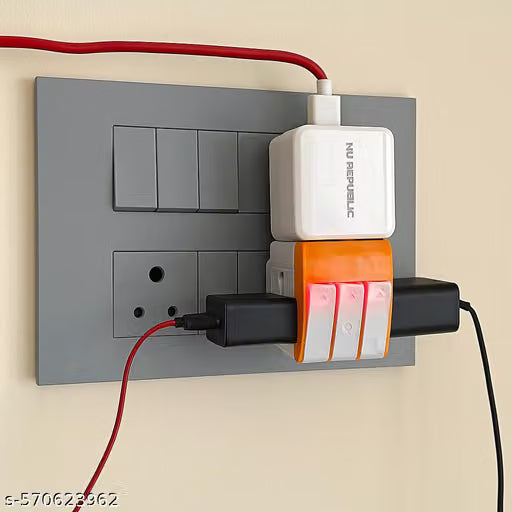 🔌 Universal Power Adapter Plug with 3 Individual Switches